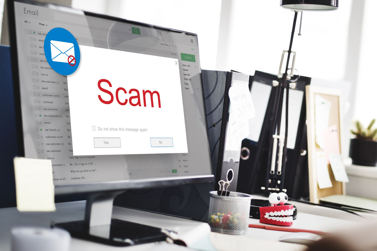 email scam background