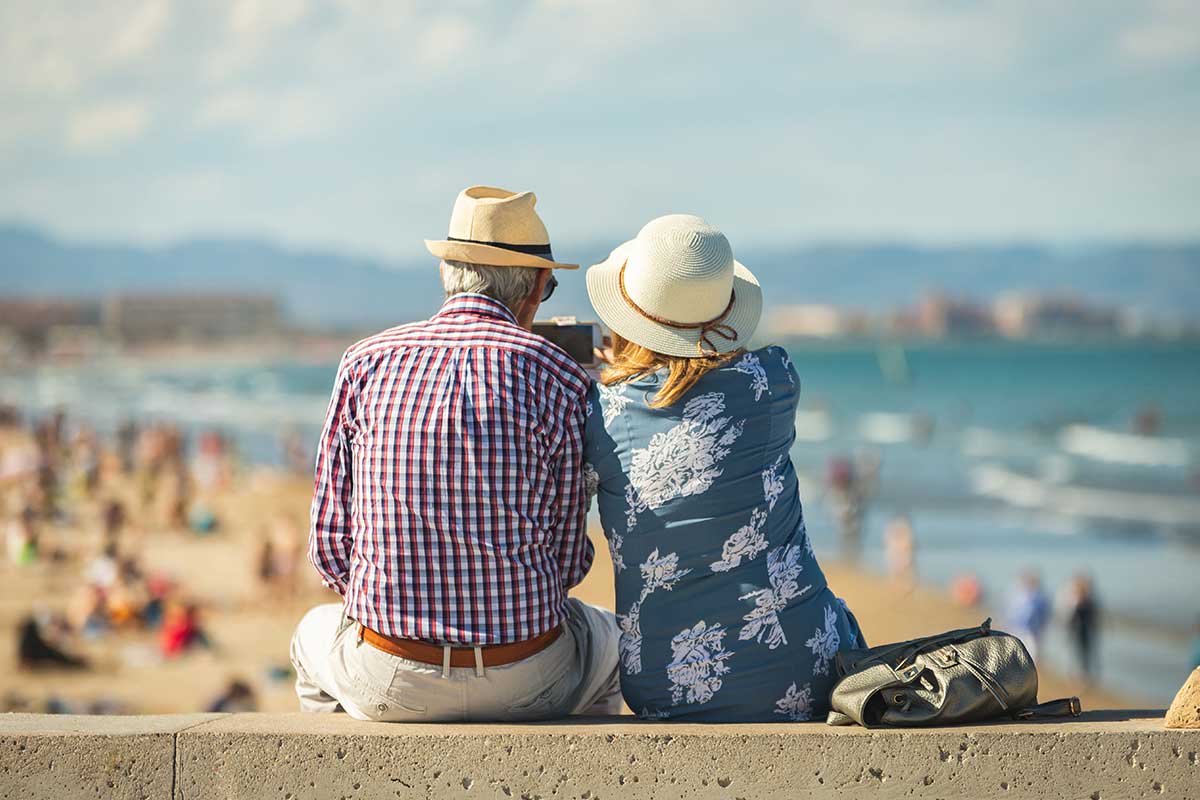 two seniors sitting together